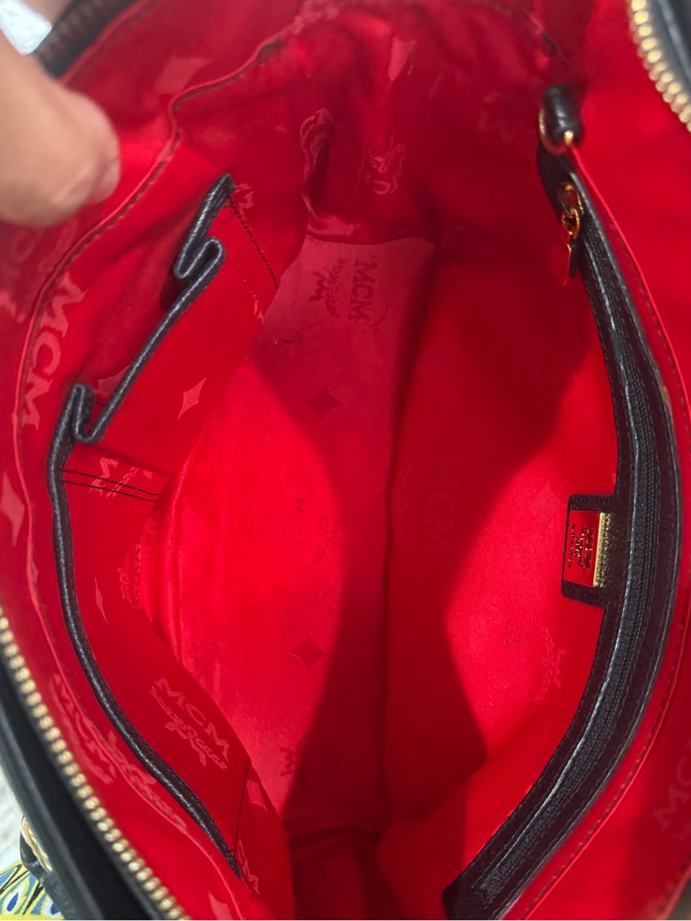 MCM Black Leather Tote with Gold Hardware - Picture 11 of 13